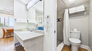 Hair dryer, towels