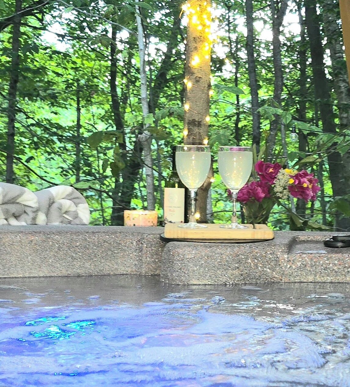 Brand new hot tub with privacy gazebo. Imagine soaking in this lovely hot tub, where all  cares can bubble away.