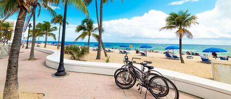 Sun loungers, beach towels