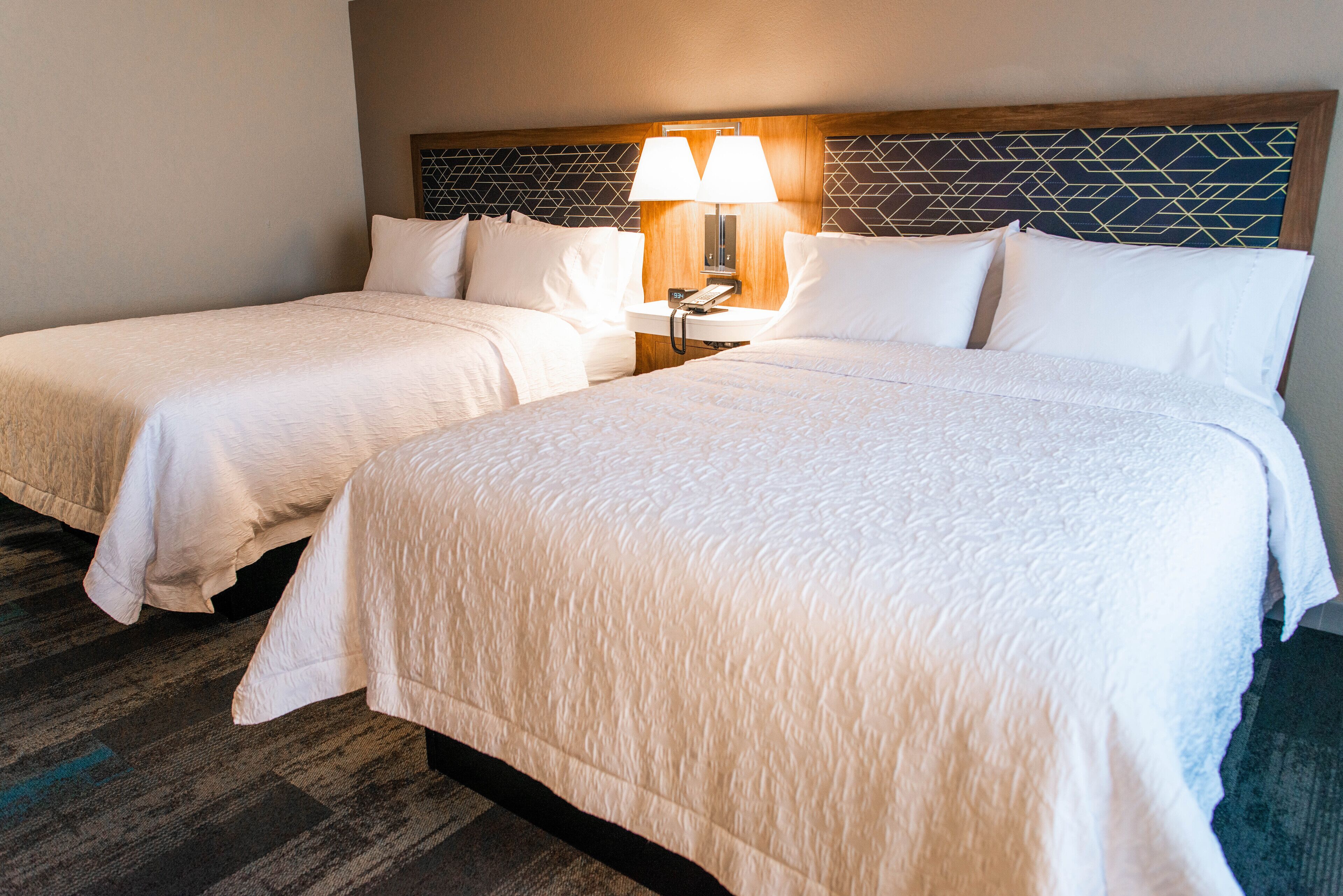 hypo-allergenic bedding, in-room safe, desk, blackout curtains