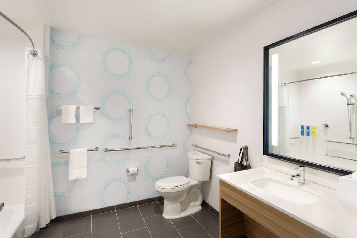 free toiletries, hair dryer, towels, soap