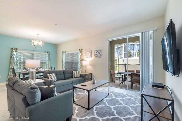 House, Multiple Beds, Private Pool, Pool View | Living room | TV - Beautiful 5Bd Pool TH Champions Gate-830pbd (Davenport)