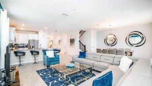 House, Multiple Beds, Private Pool, Pool View | Living room - Amazing 8Bd Pool Spa Gm Hm Champions Gate-1533mc (Davenport)