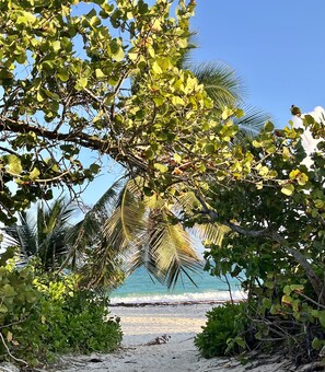 Beach nearby, sun-loungers, beach towels