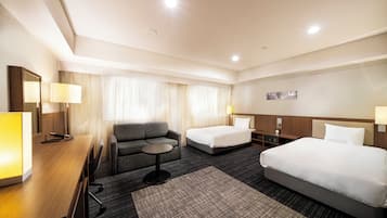 Kamar Twin, Bebas Asap Rokok (Universal) | Brankas, meja kerja, Wi-Fi gratis, dan seprai linen