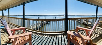 Waterfront Unit on Assateague Channel View with Floating Dock