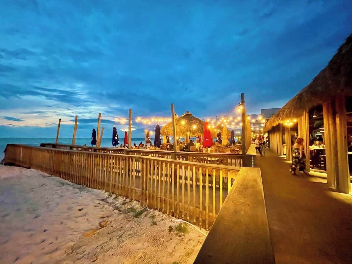 Sunset dining at the Gulf Drive Cafe on Anna Maria Island.  Amazing sunset views 