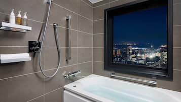 Free toiletries, hair dryer, slippers, bidet