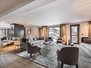 TV, fireplace, offices - Ski-in Ski-out Chalet with Nordic Bath, 12/14 guests, chef included (Saint-Martin-de-Belleville)