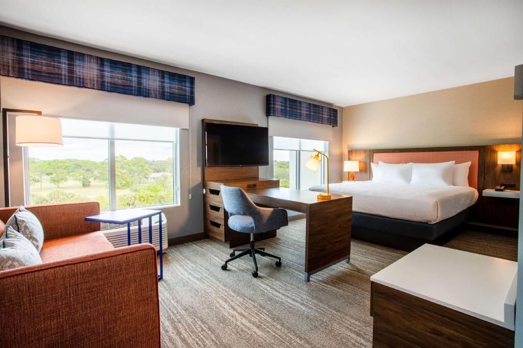 Desk, blackout drapes, iron/ironing board, WiFi
