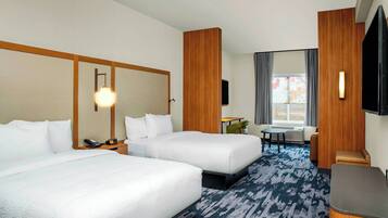 1 bedroom, desk, laptop workspace, iron/ironing board