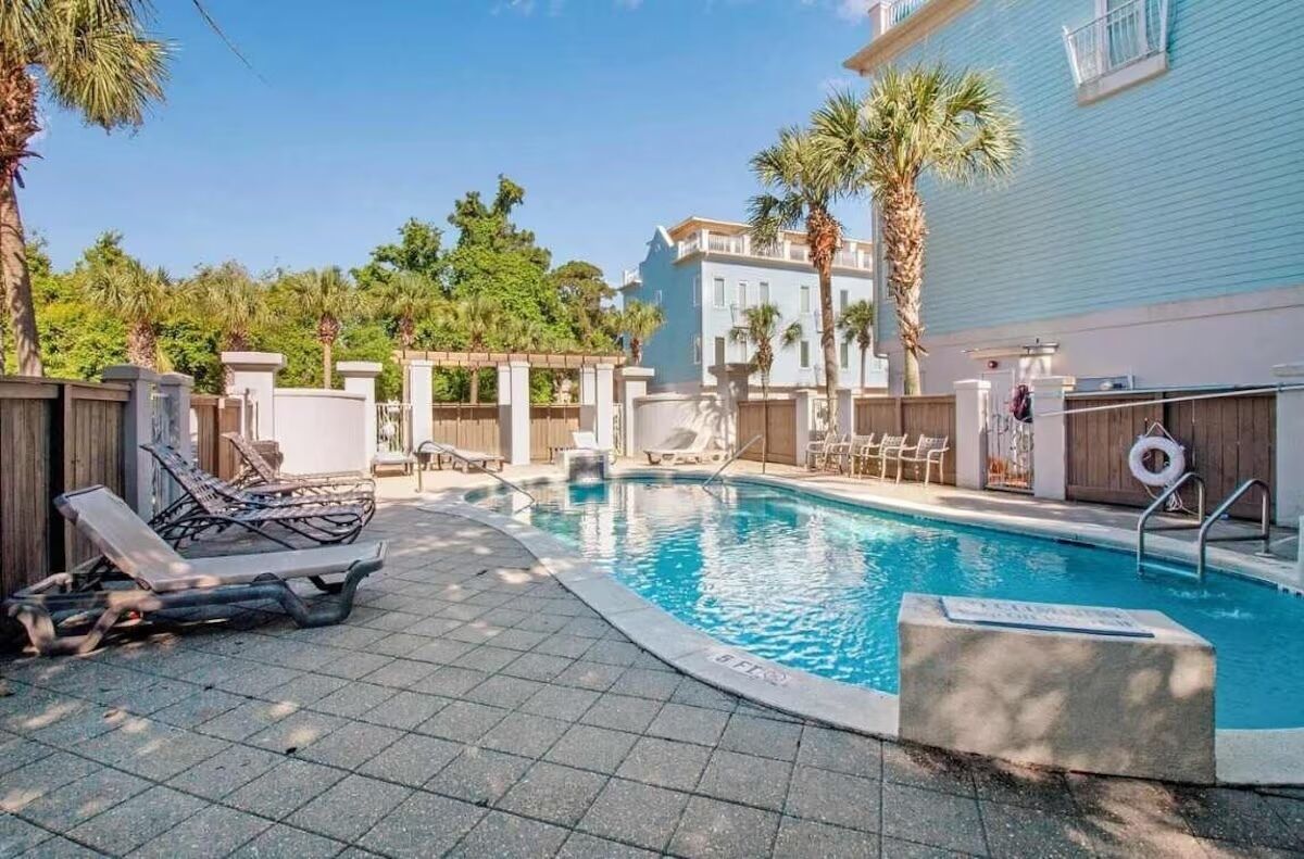 A heated pool