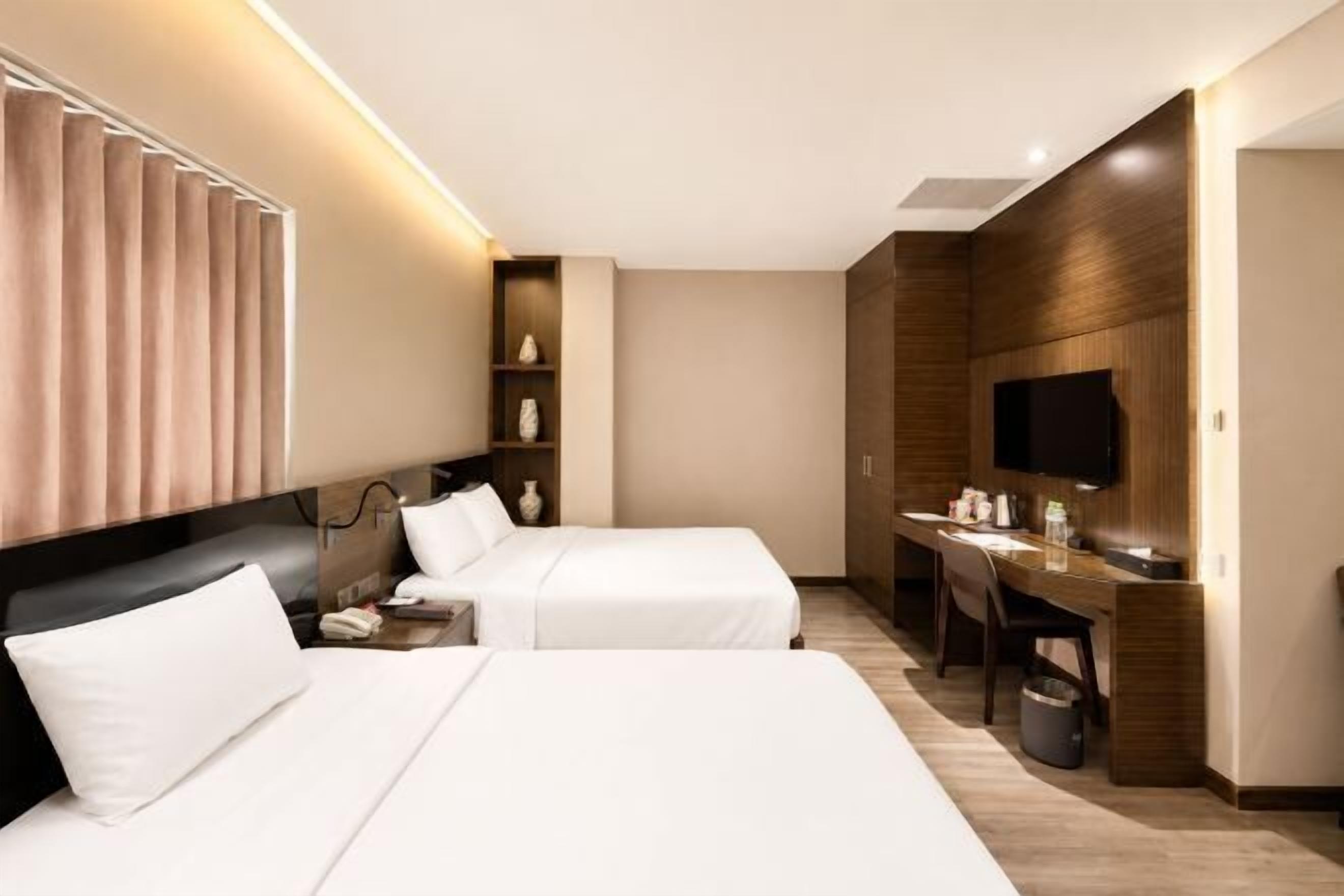 Frigobar, cofres nos quartos, individualmente decorados