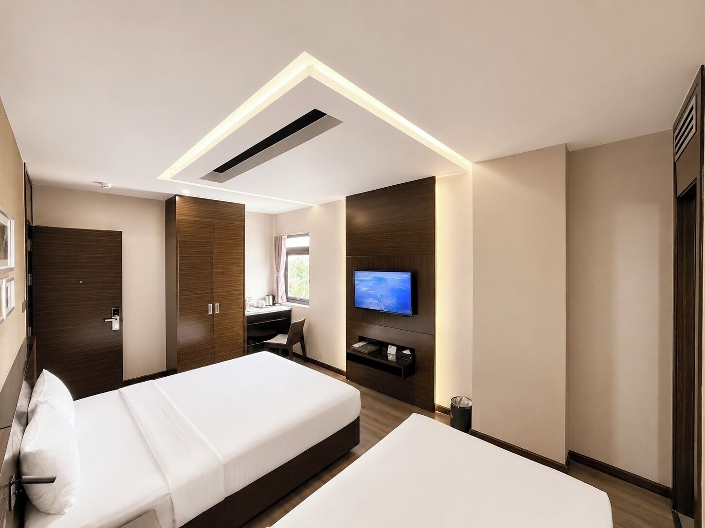 Chambre triple Deluxe | Minibar, coffre-fort, décor unique, ameublement unique