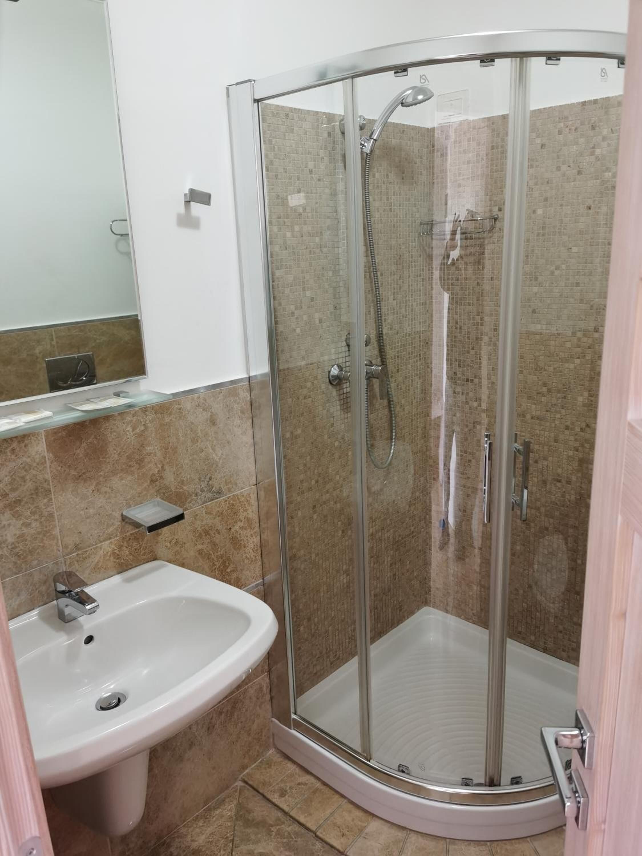 designer toiletries, hair dryer, dressing gowns, bidet