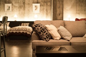 Luxury Studio, Multiple Beds, Kitchen | Living area - Okinawa Prison (Naha)