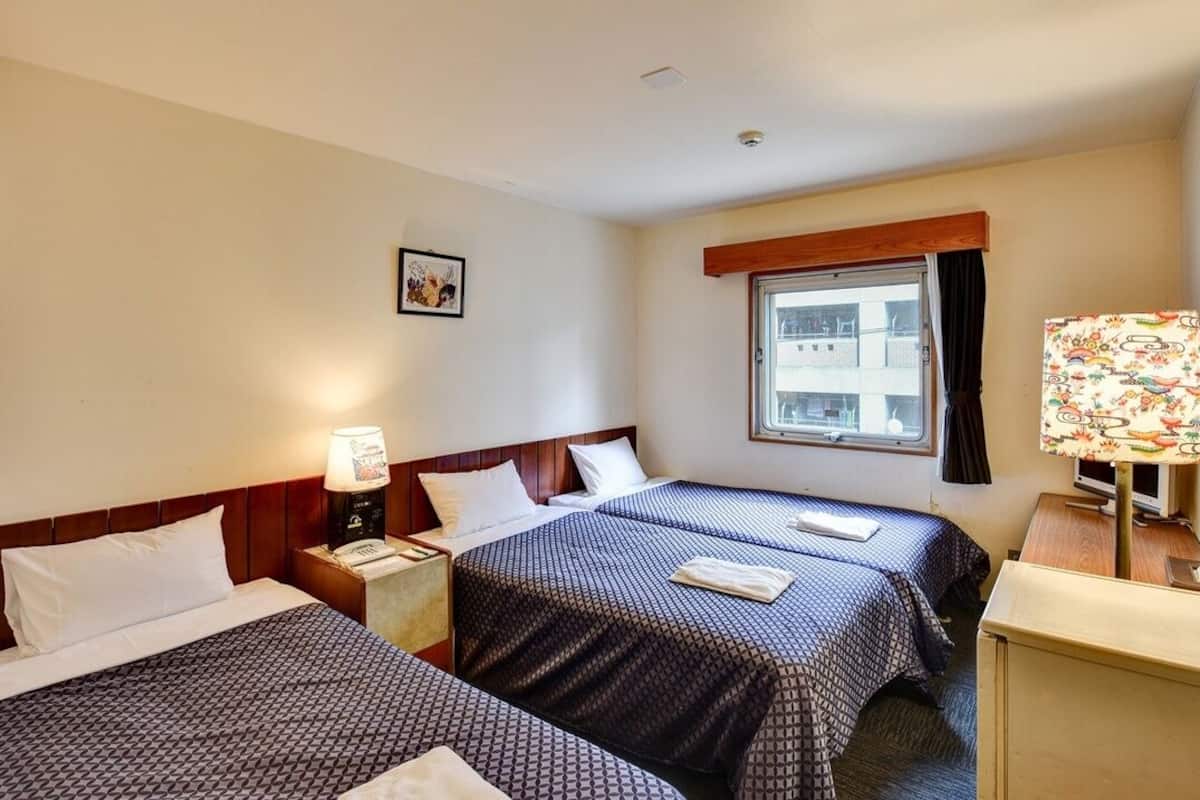 Desk, blackout drapes, iron/ironing board, free WiFi