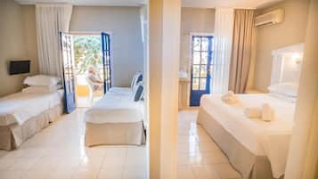 Soundproofing, iron/ironing board, free cribs/infant beds, free WiFi