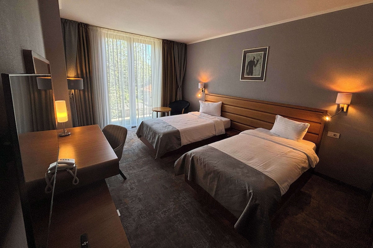 Rom – deluxe, 2 enkeltsenger | Minibar, safe på rommet, skrivebord og blendingsgardiner