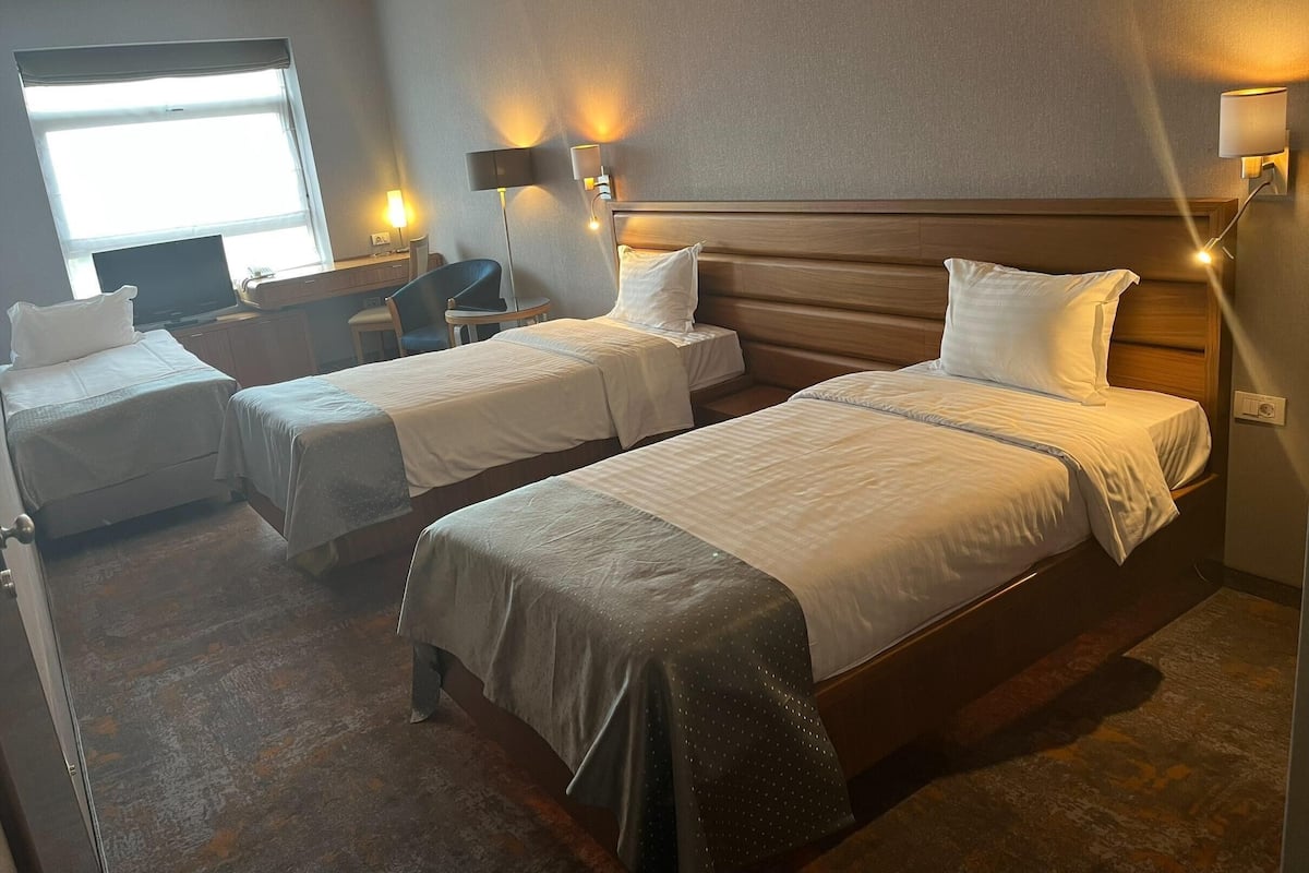 Rom – deluxe, 2 enkeltsenger, tilpasset bevegelseshemmede | Minibar, safe på rommet, skrivebord og blendingsgardiner