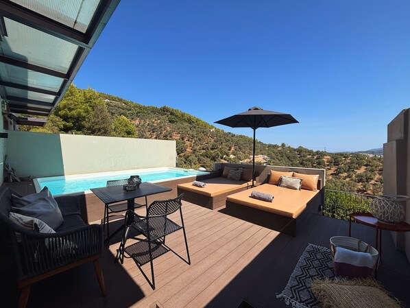 Luxury Apartment, 2 Bedrooms, Private Pool, Sea View