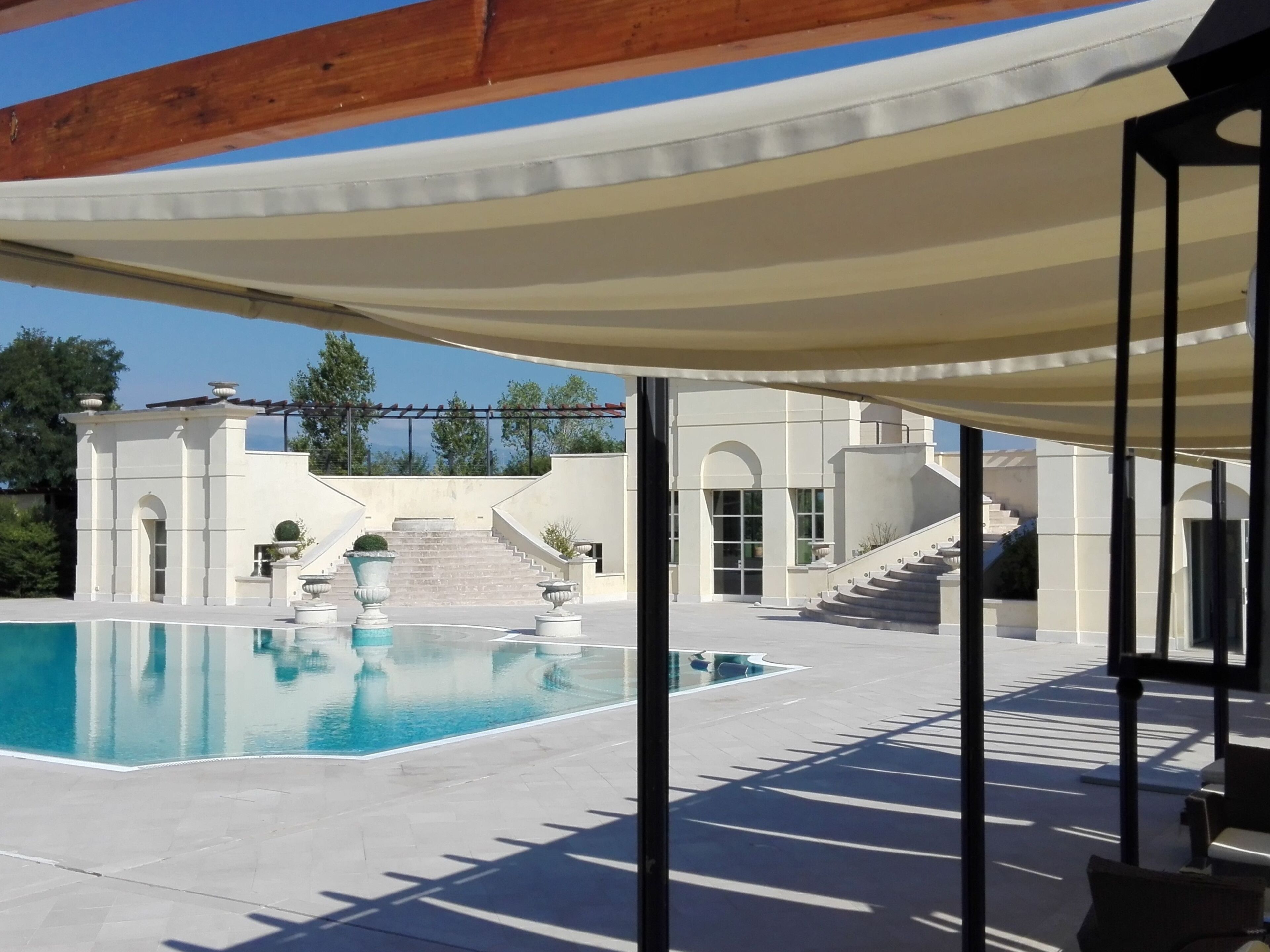 Seasonal outdoor pool, open 10:00 AM to 7:00 PM, free pool cabanas