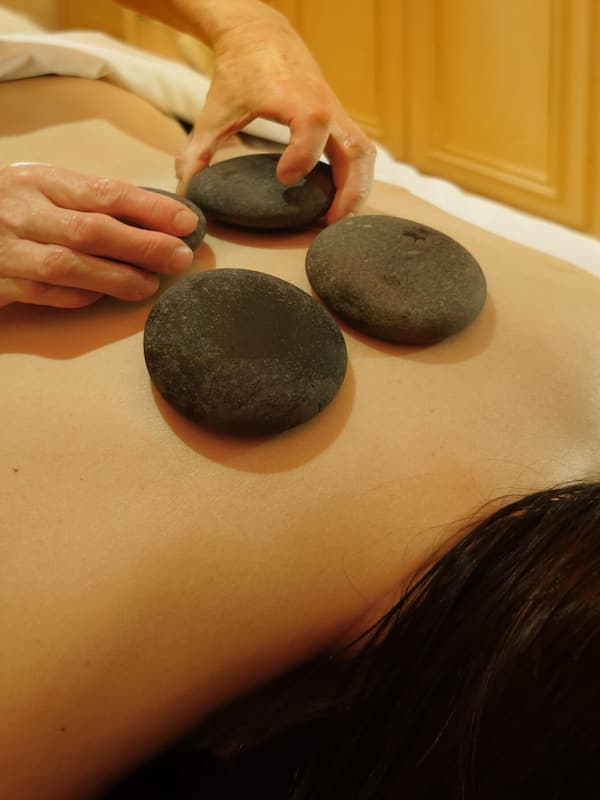 Sauna, hot tub, steam room, aromatherapy, hot stone massages