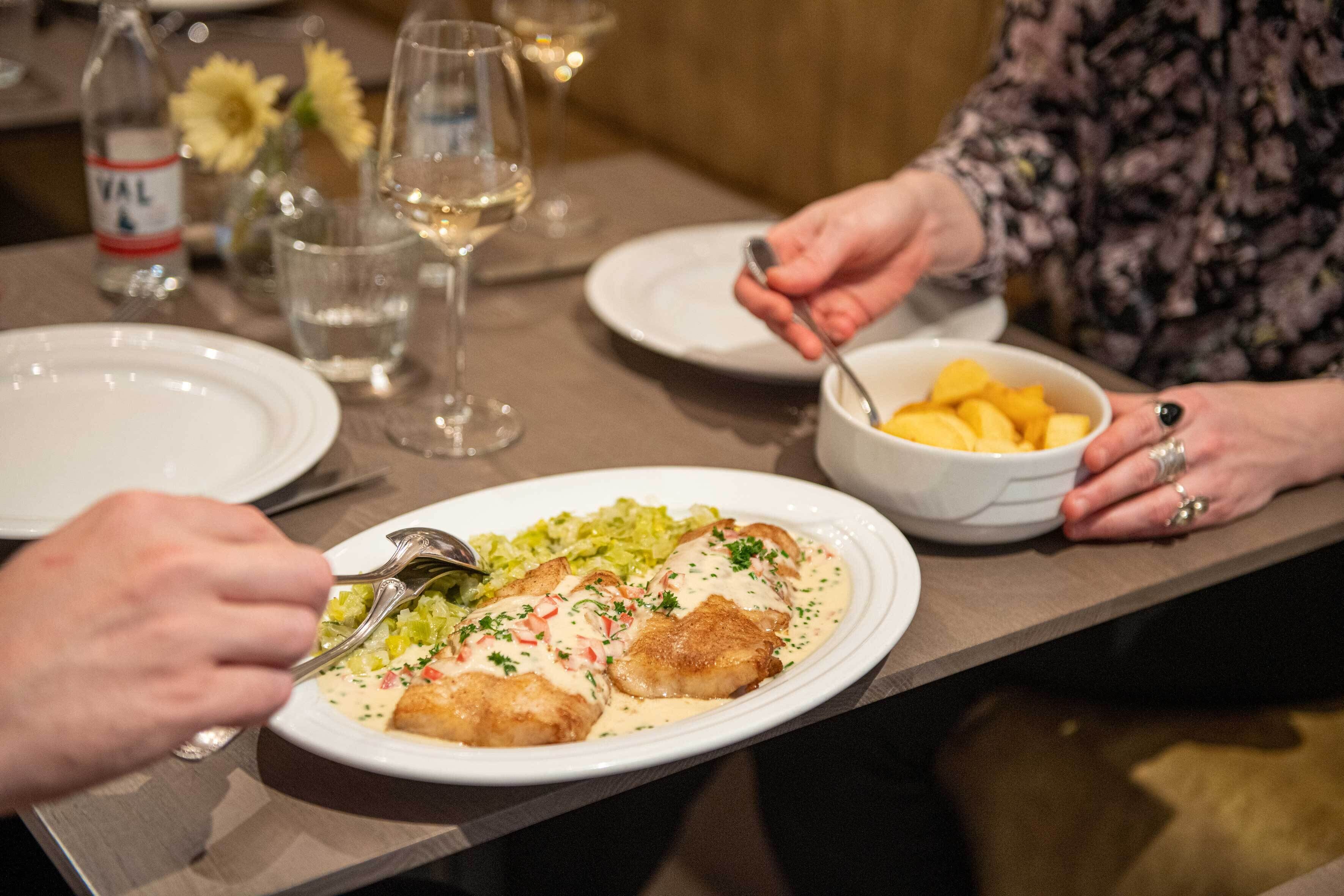 breakfast, lunch, dinner served; belgian cuisine