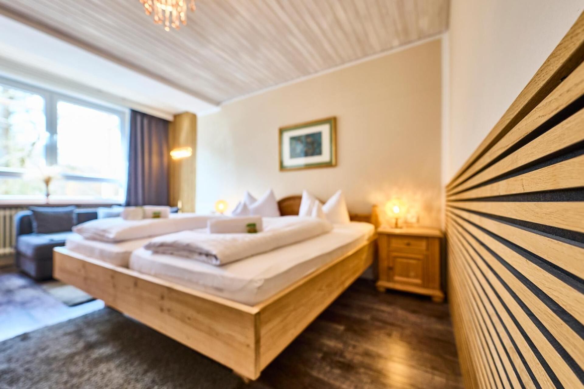 Premium bedding, down duvets, in-room safe, desk