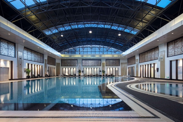 2 indoor pools, lifeguards on site