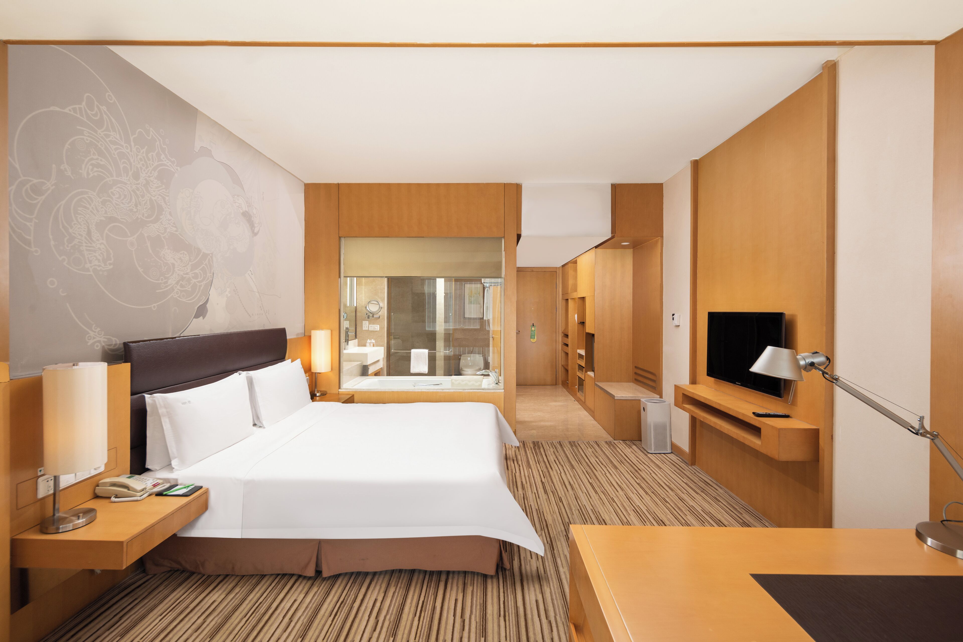 スタンダード ルーム キングベッド 1 台 | 高級寝具、羽毛の掛け布団、ミニバー、セーフティボックス (室内)