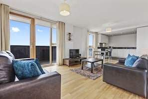 Apartment, 2 Bedrooms (with Sofa) | Living room | 32-inch flat-screen TV with cable channels, TV, DVD player - Phoenix Heights By Bridgestreet (London)