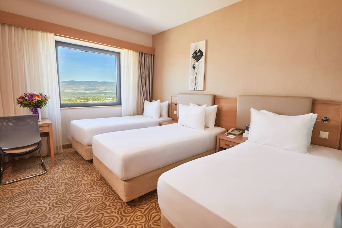 Triple Room with 3 Single Beds | Sábanas de algodón egipcio, ropa de cama de alta calidad y minibar