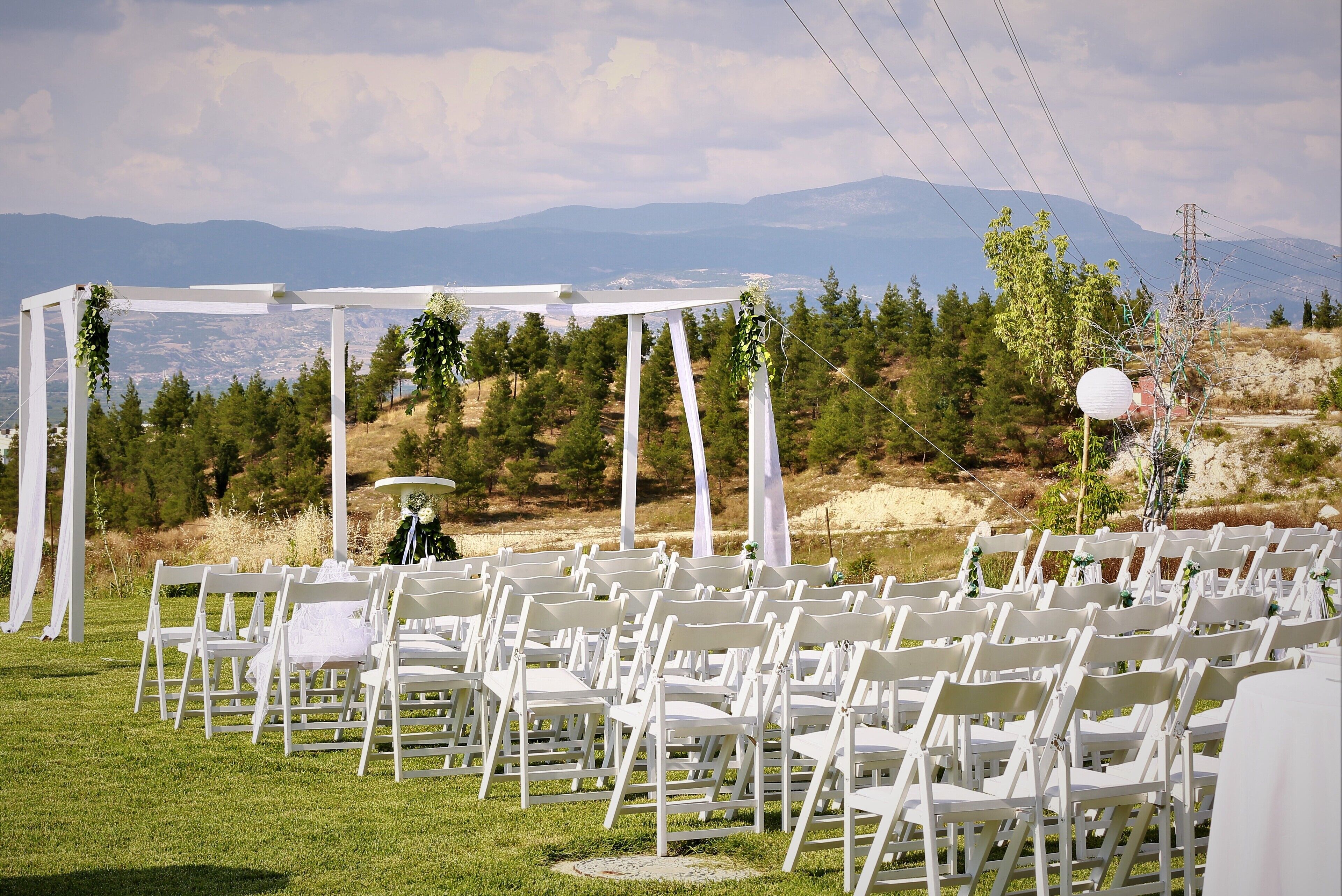 outdoor wedding area