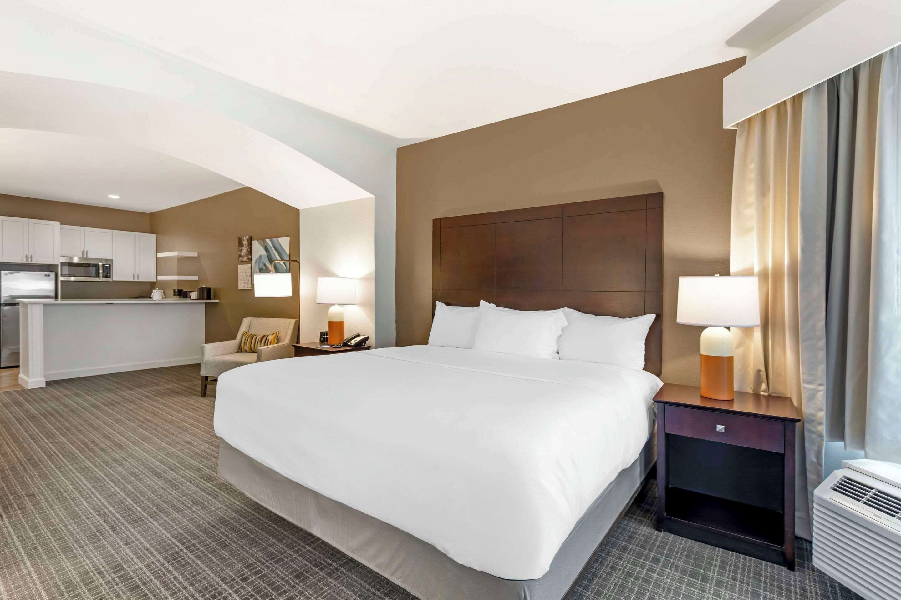 suite, 1 king bed with sofa bed, non smoking | premium bedding, desk, iron/ironing board, rollaway beds