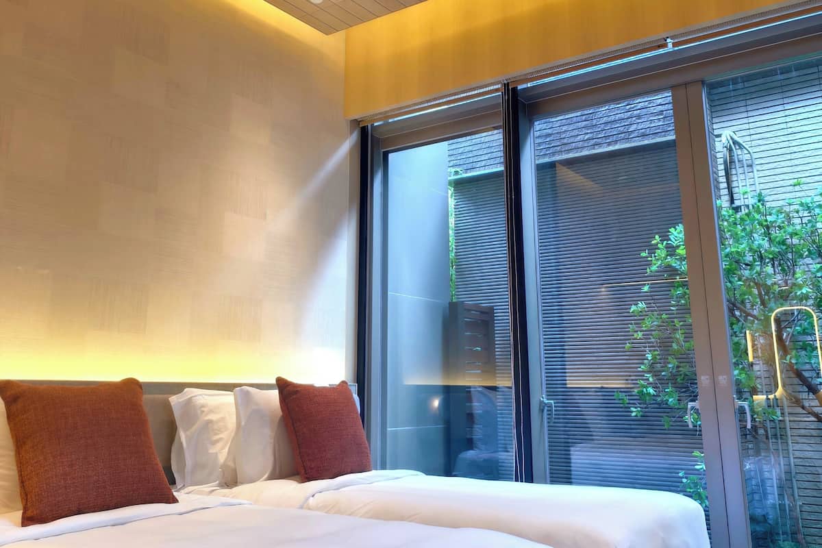 Elite-Doppelzimmer, Terrasse, Gartenblick