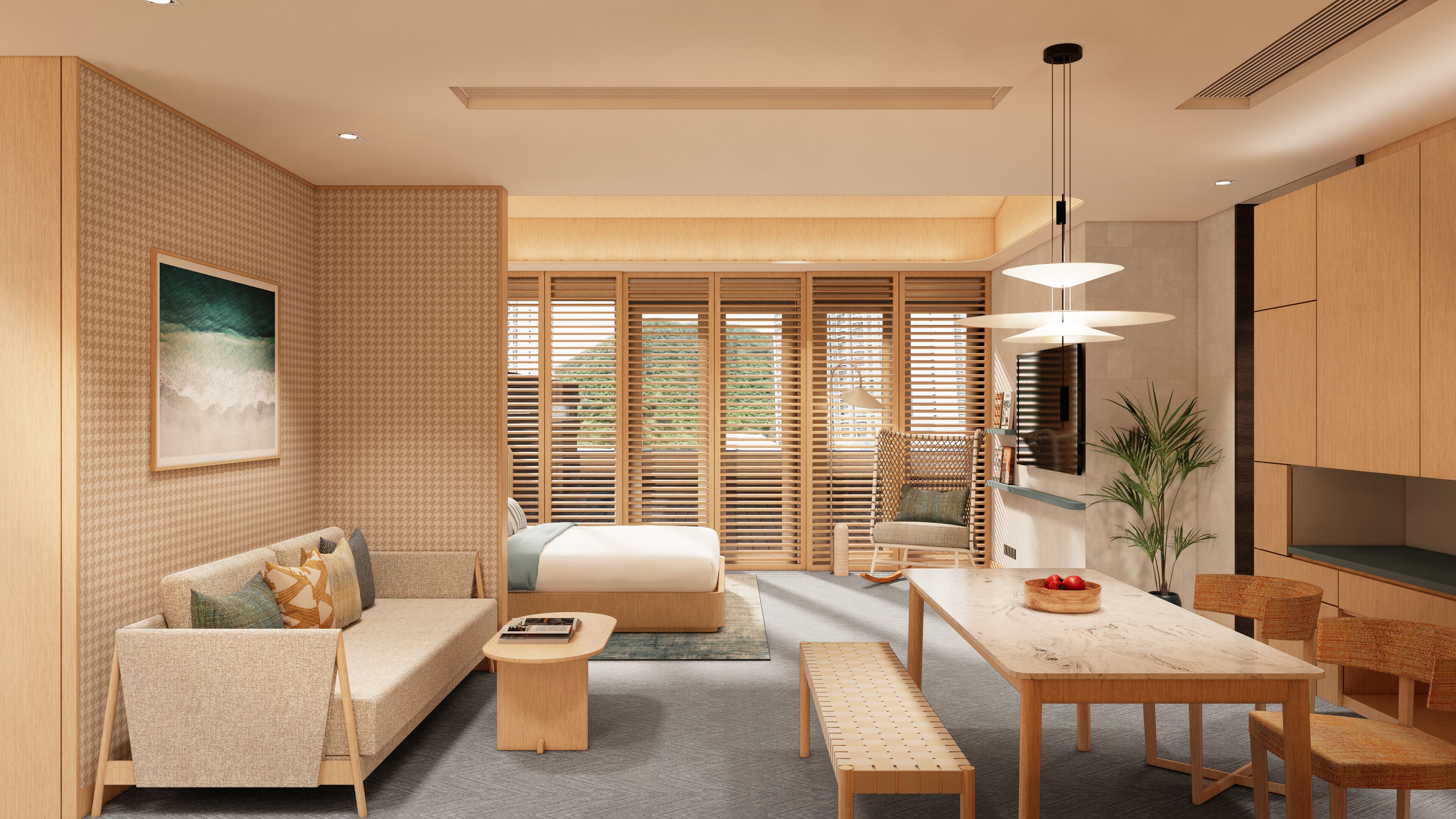 Club Studio Suite, City View | Living area