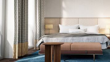 Suite Deluxe, balcone, vista mare | Minibar, una cassaforte in camera, una scrivania, Wi-Fi gratuito