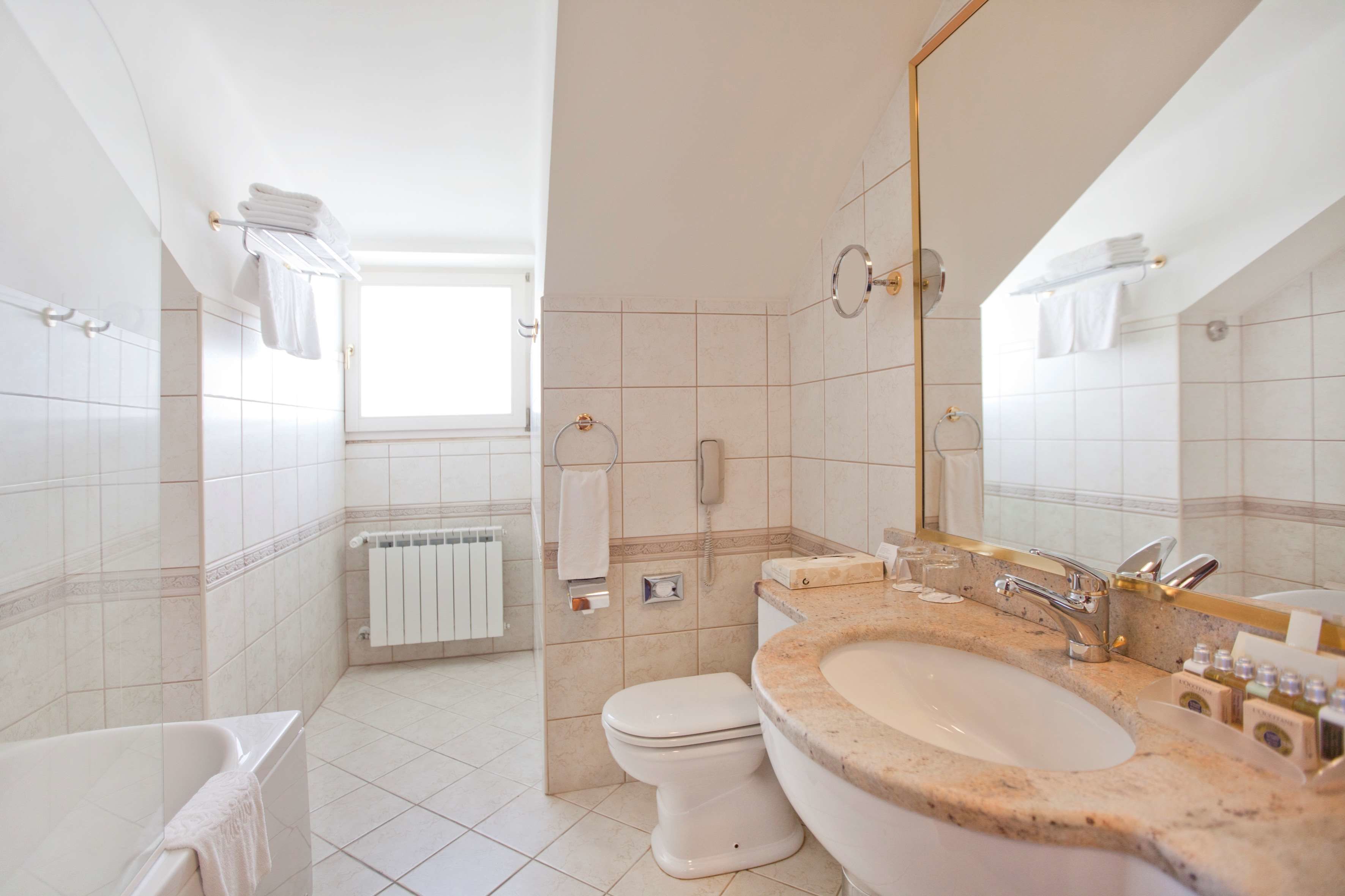 free toiletries, hair dryer, bathrobes, slippers