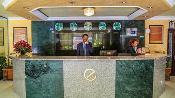 Check-in/check-out kiosk