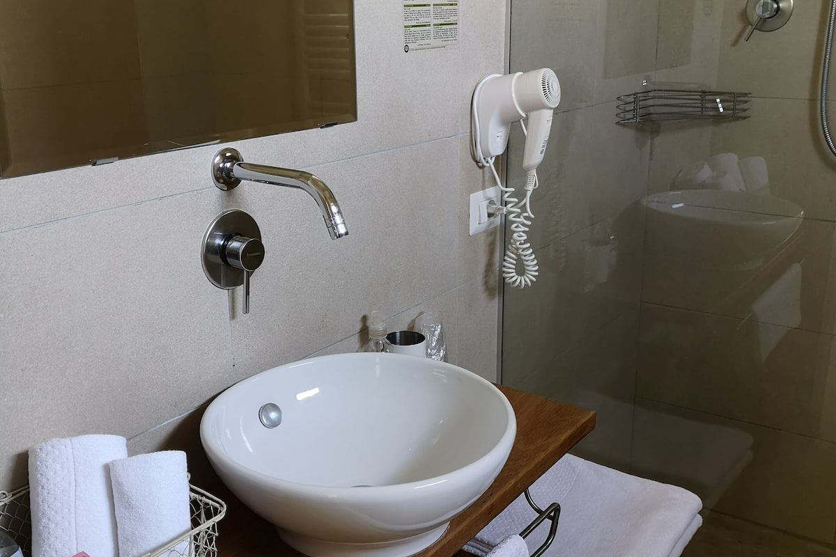 standard double room single use, private bathroom | bathroom | jetted bath, rainfall showerhead, hair dryer, bidet