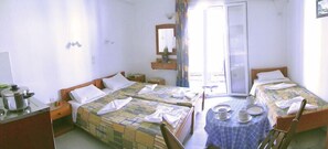 Economy Studio Triple (semi-basement) | In-room safe, free WiFi - Rea Sun Hotel Studios Apartments (Naxos)