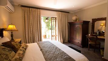 Hypo-allergenic bedding, down comforters, in-room safe