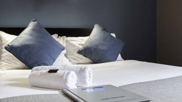 Standard Double Room | Select Comfort beds, in-room safe, desk, blackout drapes