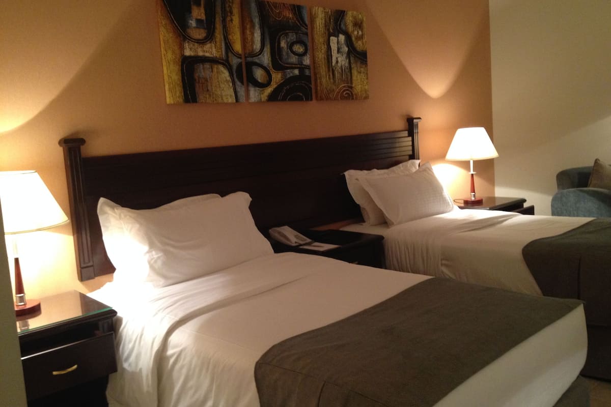 Egyptian cotton sheets, pillow-top beds, minibar, in-room safe