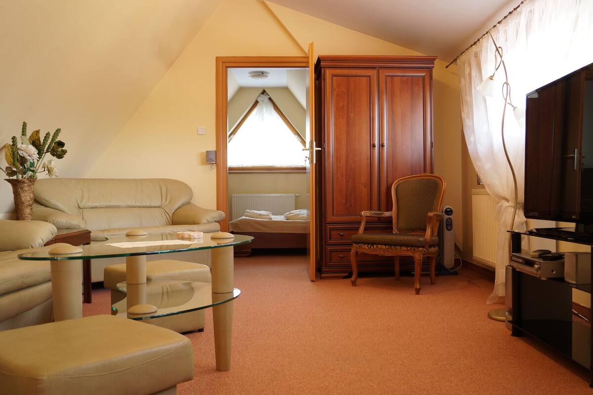 Premium-Apartment, Bergblick | Wohnbereich