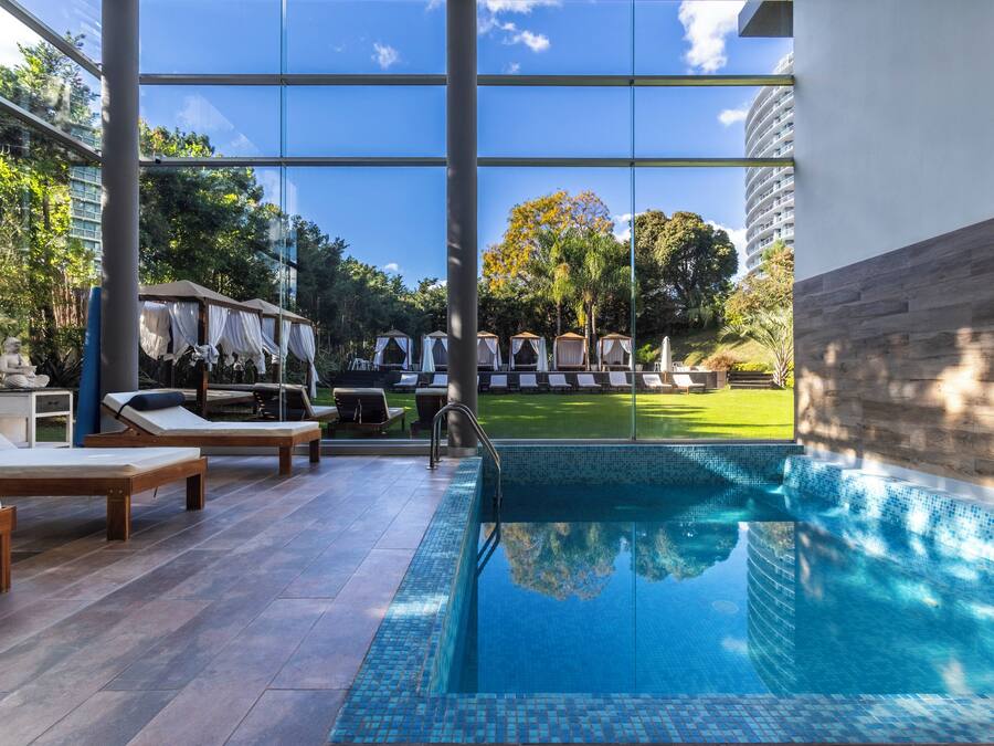 Indoor pool, outdoor pool