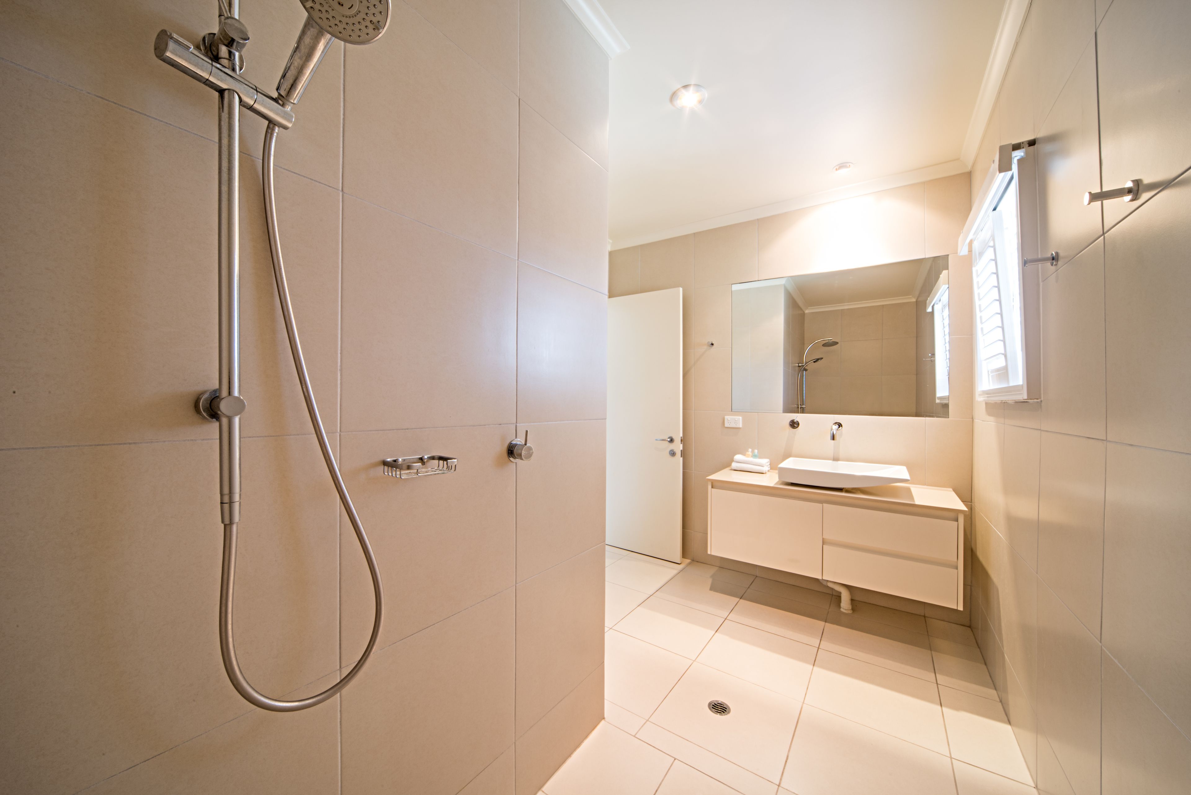 three bedroom ocean view penthouse | bathroom | rainfall showerhead, free toiletries, hair dryer, towels