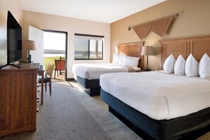 Individually decorated, individually furnished, desk, laptop workspace