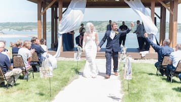 Outdoor wedding area